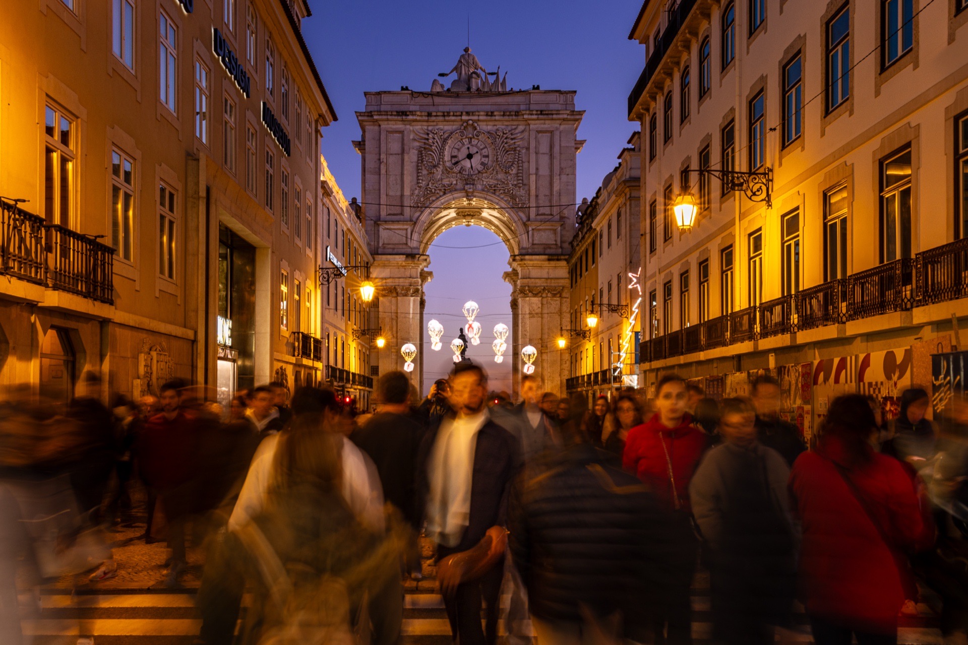 Rua Augusta, Lisbonne, l’heure bleue